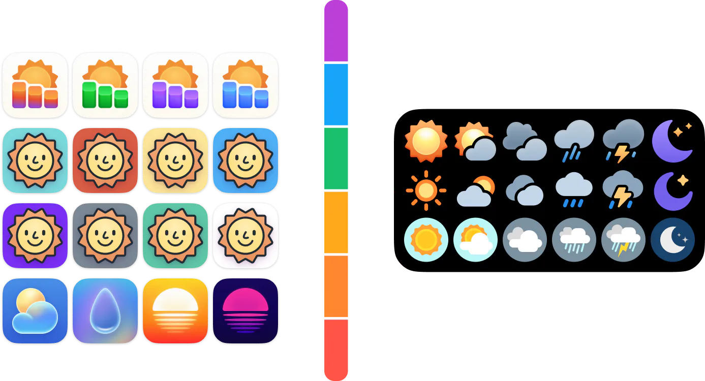 Examples of customization options